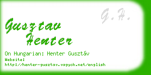 gusztav henter business card