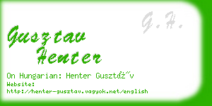 gusztav henter business card